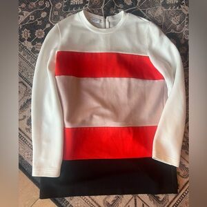 AKRIS PUNTO Colorblock Striped Tunic Sweatshirt S 8 long top
